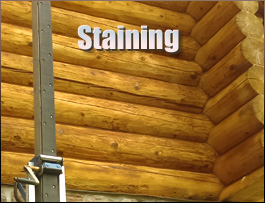  Marion, Virginia Log Home Staining